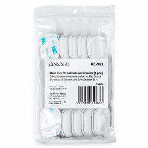 Set 6 Incuietori Pentru Dulapuri, Ricokids, 798100, protectie pentru copii, autoadezive, reglabile - Img 2