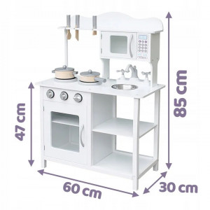 Set Bucatarie din lemn pentru copii, 60 x 30 x 85 cm, Ricokids, RC-835 + Sort Micul Bucatar - Img 5