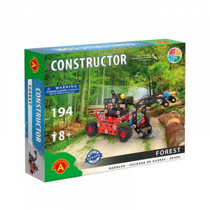 Set constructie 194 piese metalice Constructor Forest Utilaj incarcare busteni, Alexander - Img 2