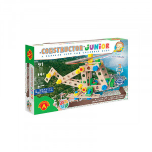 Set constructie 80 piese din lemn Constructor Junior- Elicopter 3 in 1, +4 ani, Alexander - Img 3