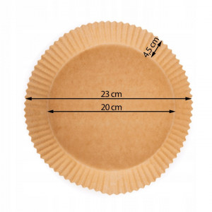 Set Hartie de copt pentru friteuza Berdsen, 80 de bucati, diametru 20 - 23 cm - Img 2