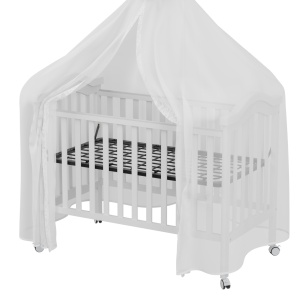 Set Patut din lemn cu laterala culisanta, Craft, WBB2024-1, Alb, cu Saltea MyKids 120 x 60 x 10 cm - Img 8
