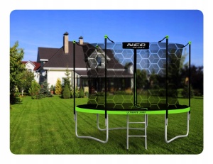 Trambulina pentru copii, Neo-Sport, 312 cm / 10 ft, cu plasa exterioara si scara, greutate maxima 150 kg - Img 4