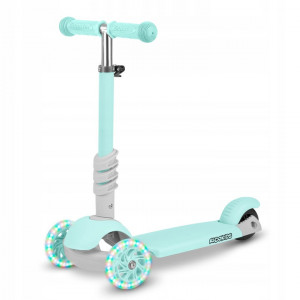 Trotineta de echilibru, cu scaun reglabil, detasabil, pentru copii, Ricokids, Buggy, cu 3 roti, lumini LED, ghidon reglabil, pana la 30 kg, Albastru Deschis - Img 2