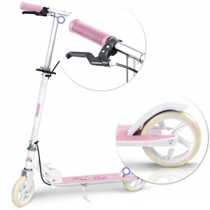 Trotineta pentru copii, cu 2 roti, tip urban, frana de mana, Ricokids, Kodi, Greutate maxima utilizator 50 Kg, Ballerina - Img 9