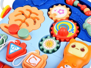 Antemergator interactiv 2in1 cu 4 roti, transformabil in Masuta interactiva pentru activitati, cu panou de jucarii, sunete cu reglarea volumului, Jokomisiada, ZA3252 - Img 7