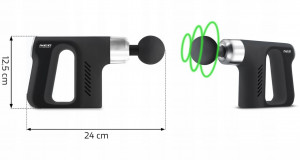 Aparat pentru masaj intens, tip pistol, 4 capete, 5 de trepte de viteze, 3000 rpm, Neo-Sport, NS-502, Negru - Img 5