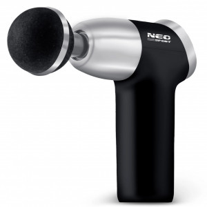 Aparat pentru masaj intens, tip pistol, 8 capete, 20 de trepte de viteze, 3200 rpm, Neo-Sport, NS-500, Negru - Img 2
