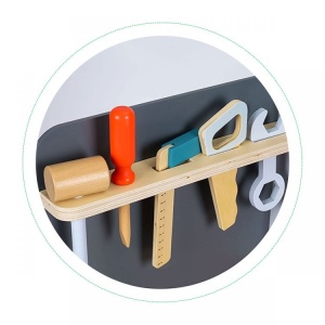 Atelier De Lucru Pentru Copii, 5 unelte din lemn, 42 Accesorii, Ecotoys, ESC-W-033 - Img 5