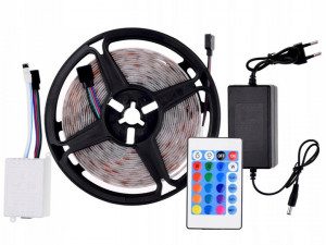 Banda LED colorata audoadeziva, Jokomisiada SMD, 5 metri, Multicolor, cu telecomanda - Img 6