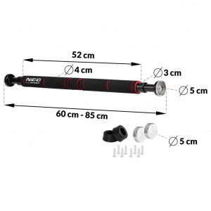 Bara pentru tractiuni, reglabila, 60 - 85 cm, sarcina 150 kg, Neo-Sport, NS-311 - Img 8