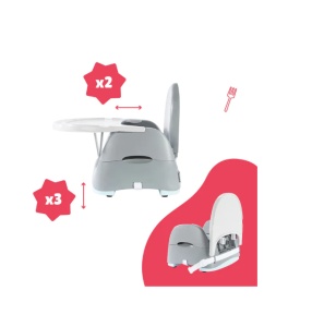 Booster compact Badabulle Home&Go din materiale reciclabile - Img 3