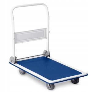 Carucior pentru marfa, Humberg, 90 X 60 X 87 cm, tip platforma, rabatabil, capacitate de incarcare 300 kg, Albastru - Img 1