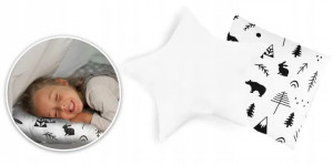 Casuta de joaca pentru copii, cu fereastra, buzunar 2 perne, lampa LED, 107 x 116 x 110 cm, Ricokids, Alba cu animale din padure - Img 8