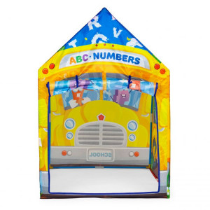 Cort de joaca pliabil, iPlay, Autobuz, pentru copii, motive grafice, 96x73x102 cm - Img 2