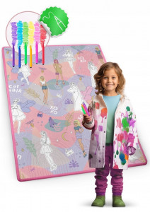 Covoras educational pentru copii, Ricokids, RK-344, XXL, de colorat, markere incluse, spuma EVA, usor de curatat, Fashion - Img 1
