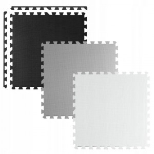 Covoras puzzle din spuma pentru copii, 180x180cm, 9 piese, Ricokids, Gri, Negru - Img 5