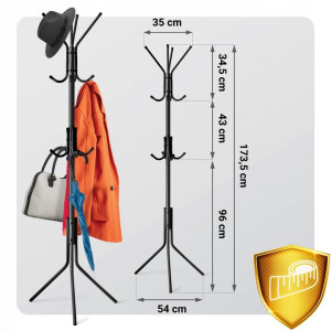 Cuier Pentru Haine de sine statator, Massido, cadru din otel, inaltime 173.5 cm - Img 3