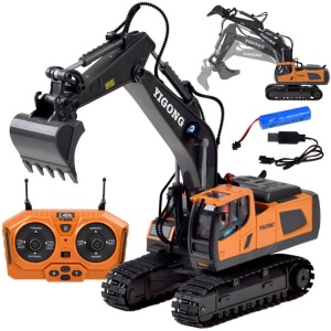 Excavator cu telecomanda, sunete si lumini, 40 x 20 x 10.5 cm, Jokomisiada, RC0599 - Img 7
