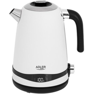 Fierbator electric, Capacitate 1,7 L, Fara BPA, Control al temperaturii, Otel inoxidabil, 2200 W, Fara fir, Adler, Ad 1295, Alb - Img 5