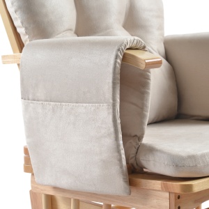 Fotoliu reglabil pentru alaptare, cu suport de picioare inclus, ONINO, Calm.Me, Natural Beige - Img 6