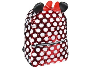 Ghiozdan pentru copii, Disney, Minnie Mouse, 2 fermoare, cu paiete, 40cm, AP0007