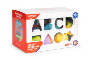 Jucarie educativa, cub pentru sortarea formelor geometrice, dezvolta abilitati motorii, Ecotoys, HE0209 - Img 4