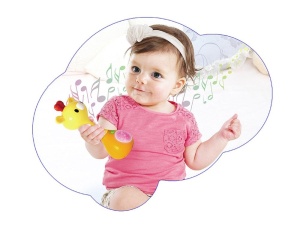 Jucarie zornaitoare pentru copii, cu sunete si lumini, din plastic/silicon, Hola, Girafa, Z03087 A - Img 3