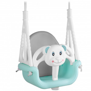 Leagan modular pentru copii, pentru interior - exterior, Ricokids, 3in1, greutate maxima 30 kg, 1 - 7 ani, Turcoaz