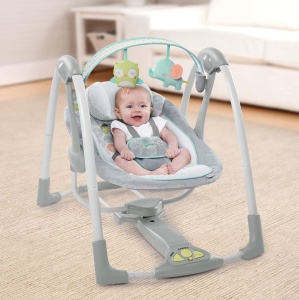 Leagan portabil pentru copii Ingenuity Swing 'n Go Portable Swing™ - Hugs & Hoots™ - Img 6