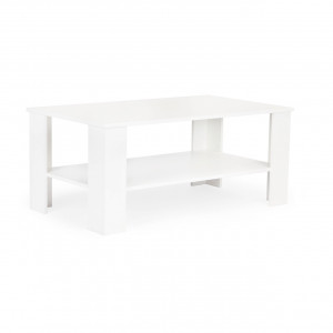 Masa de cafea cu raft de depozitare 150 x 57 x 43 xm, Modern Home, Alba