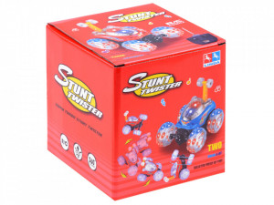 Masinuta cu telecomanda pentru cascadorii, Stunt Twister Mini Racer, cu lumini si muzica, Rosie - Img 2