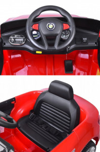 Masinuta electrica pentru copii, 2 motoare 12V , 2 baterii 6V/4,5Ah, telcomanda cu control parental 2,4Ghz, Beta, Alba - Img 5
