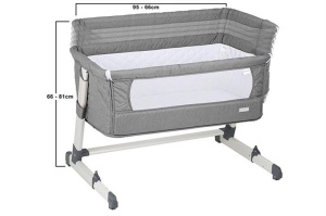Patut co-sleeper 2 in 1 BabyGo Together Grey - Img 8