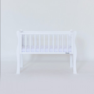 Patut copii, 90 x 40 cm, Pin + MDF, Woodies, Noble Crib, Alb - Img 5