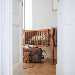 Patut suplimentar pentru copii, 90 x 40 cm, din lemn de pin, laterale MDF, Woodies Safe Dreams, Noble Crib, Vintage - Img 2