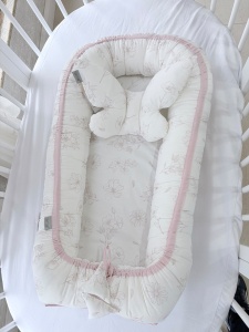 Perna tip fluture, pentru copii, 42 x 22 cm, pentru carucior, patut, leagan, babynest, Tiny Star, Love - Img 2