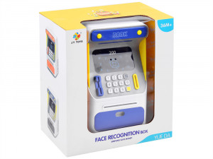 Pusculita tip Bancomat, pentru depuneri si retrageri, cu senzor de miscare, Jokomisiada, Albastra - Img 4