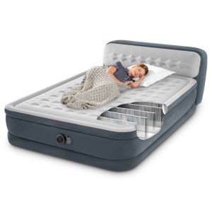 Saltea gonflabila, pentru 2 persoane, Dura-Beam, FIBER-TECH, pompa inclusa, 236 x 152 x 86 cm, INTEX 64448ND, Deluxe - Img 4