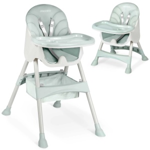 Scaun de masa pliabil 3 in 1, Ricokids, Milo, Verde - Img 1