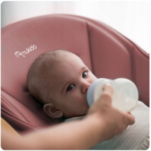 Scaun de masa reglabil, multifunctional, 3in1, pliabil, inaltime reglabila, spatar reglabil, pozitie de somn, tava detasabila, Nukido, Belo, Roz - Img 2