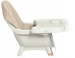 Scaun de masa reglabil, multifunctional, 3in1, pliabil, inaltime reglabila, tava detasabila, Nukido, Lilo, Bej - Img 4