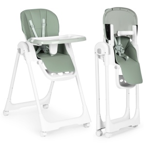 Scaun Pentru Hranire, Ecotoys, Ajustabil, 2 in 1, tava detasabila, suport pentru picioare reglabil, spatar reglabil, Verde - Img 5