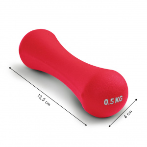 Set 2 Greutati pentru exercitii fizice, gantere, ModernHome, 2 x 0,5 kg, 13,5 x 4 cm, Roz - Img 2