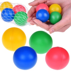 Set 4 Bile Colorate, diametru 3 cm, din plastic, SP0775 - Img 2