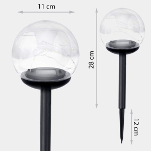 Set 4 Lampi pentru Gradina, Ilumen, L-103, bila transparenta, cu incarcare solara, rezistente la apa IPX4, senzor de lumina, pornire automata - Img 7