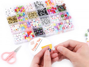 Set creativ, Margele pentru bratari, cercei, coliere, Jokomisiada, ZA4803 - Img 4