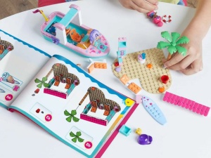 Set de construit XXL,121 piese, Blocuri, Figurine, Delfini, Baze, Barbie Color Reveal, ZA5425 - Img 4