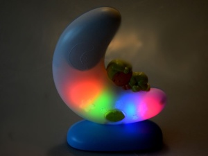 Set Lampa de veghe si Cutie muzicala, pentru camera copilului, Semi-Luna, ZA2645 ALBASTRU - Img 2