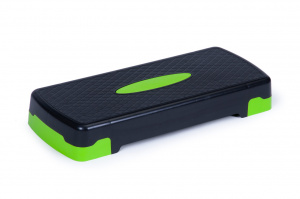 Stepper pentru exercitii fitness, 2 trepte, ModernHome, Negru/Verde - Img 2